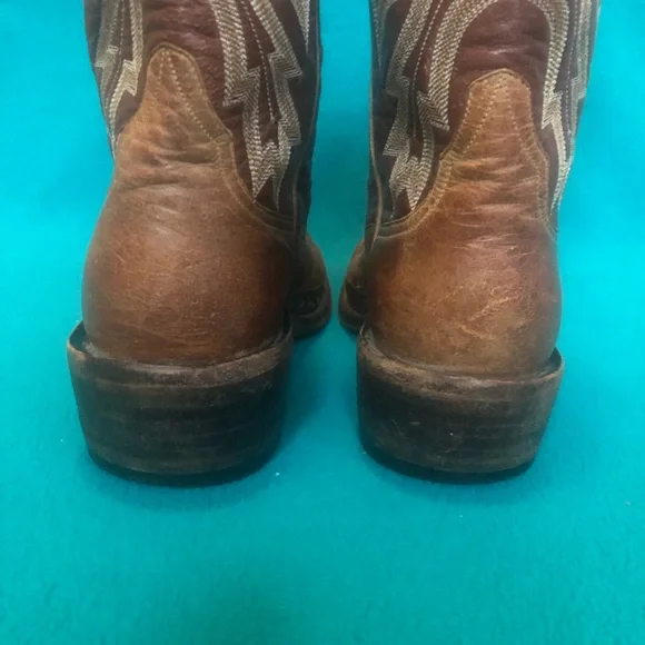 Rod Patrick Wing Tip Square Toe Western Boots - Picture 5 of 16